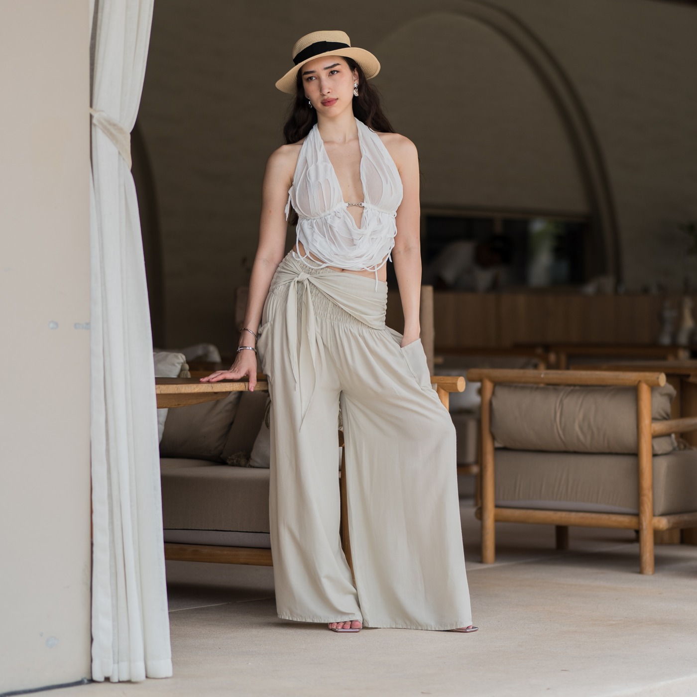 Wide-Leg Pants worn in a real setting